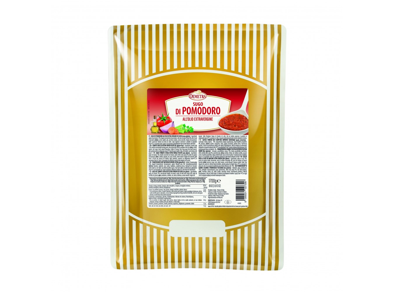 SUGO POMODORO BUSTA DEMETRA     KG.1,7X6