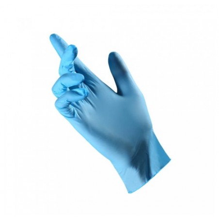 GUANTI NITRILE S/POLVERE BLU M  N.100X10
