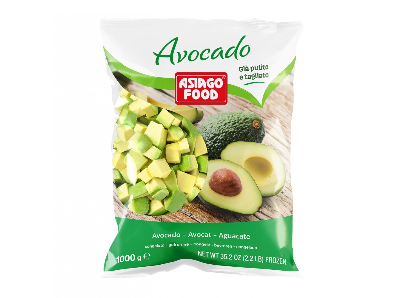 AVOCADO A CUBETTI ASIAGO FOOD    KG.1X6