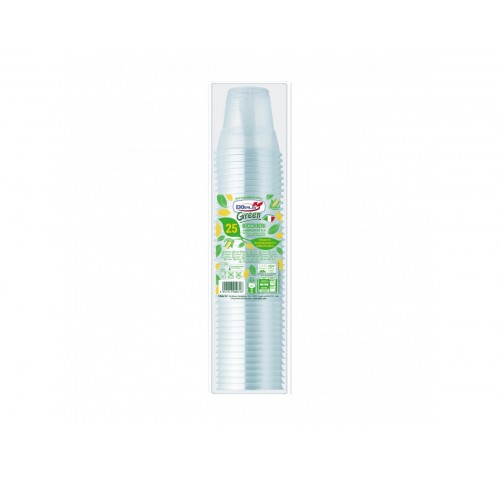 BICCH. BIODEGR.PLA CC.570 TRASP.PZ.25X28