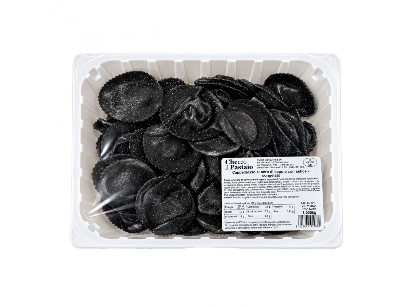 CAPPELLACCIO NERO ASTICE CHECCO   KG.1,5