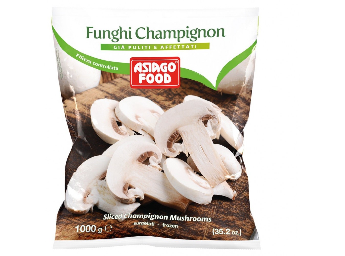 FUNGHI CHAMPIGNON ASIAGO FOOD    KG.1X10