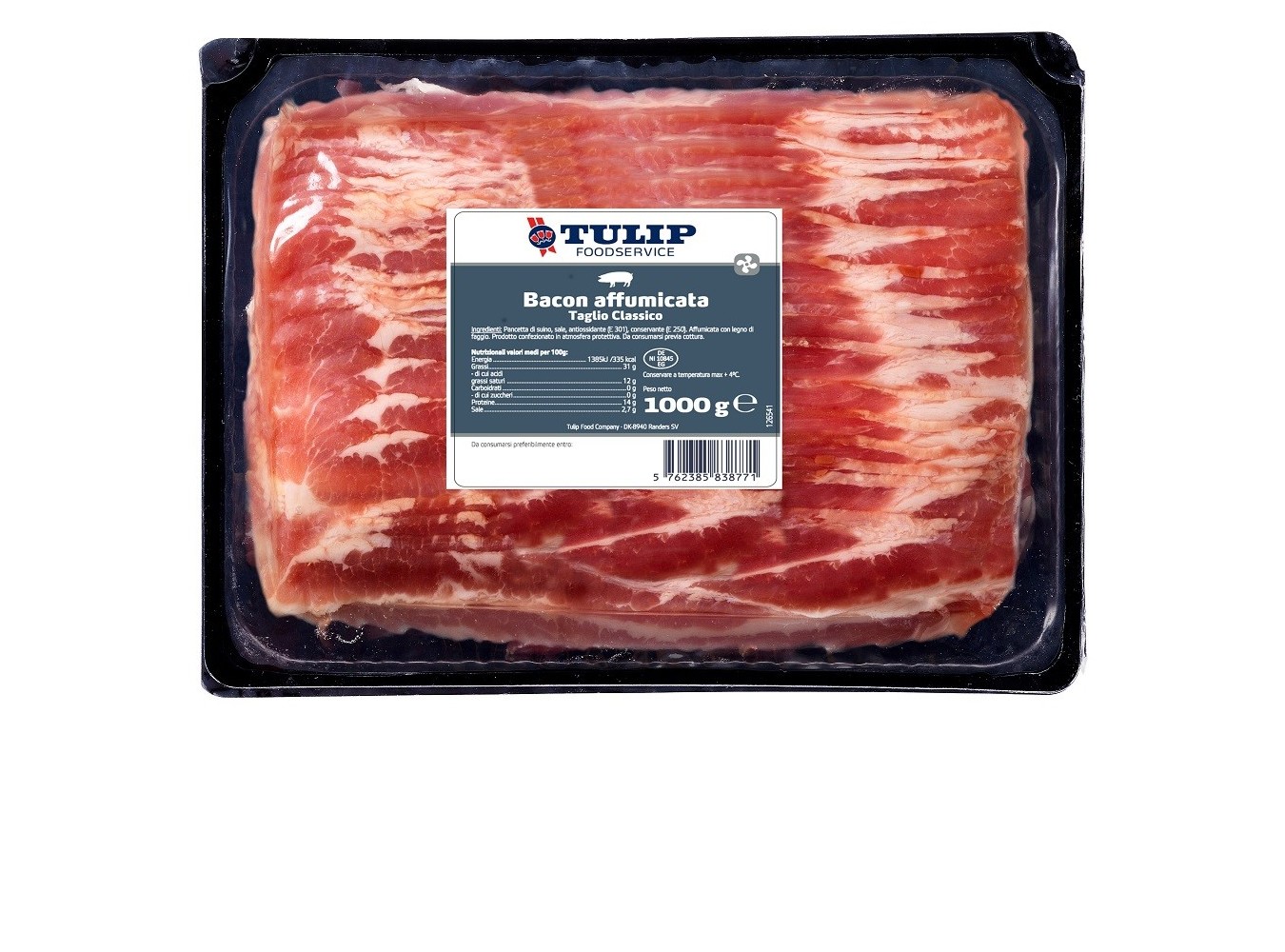 BACON PREAFFETTATO TULIP          KG.1X8