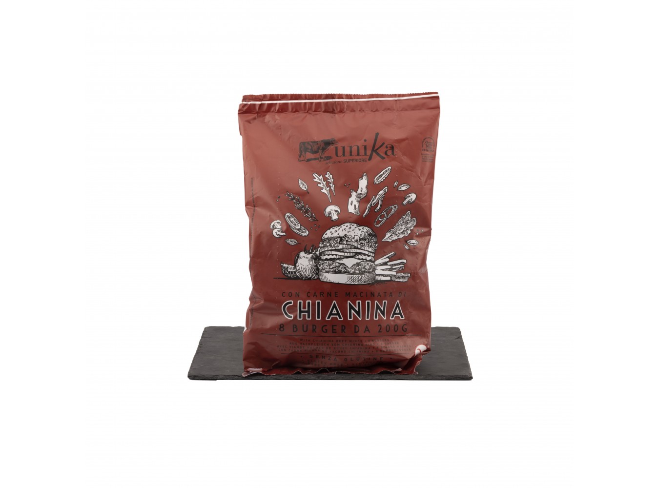 HAMBURGER BOVINO CHIANINA GELOPZ 3X1.6KG