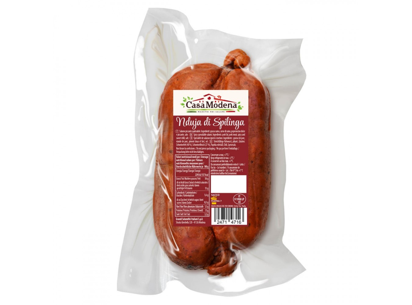 SALAME NDUJA CALABRESE          GR.400X6