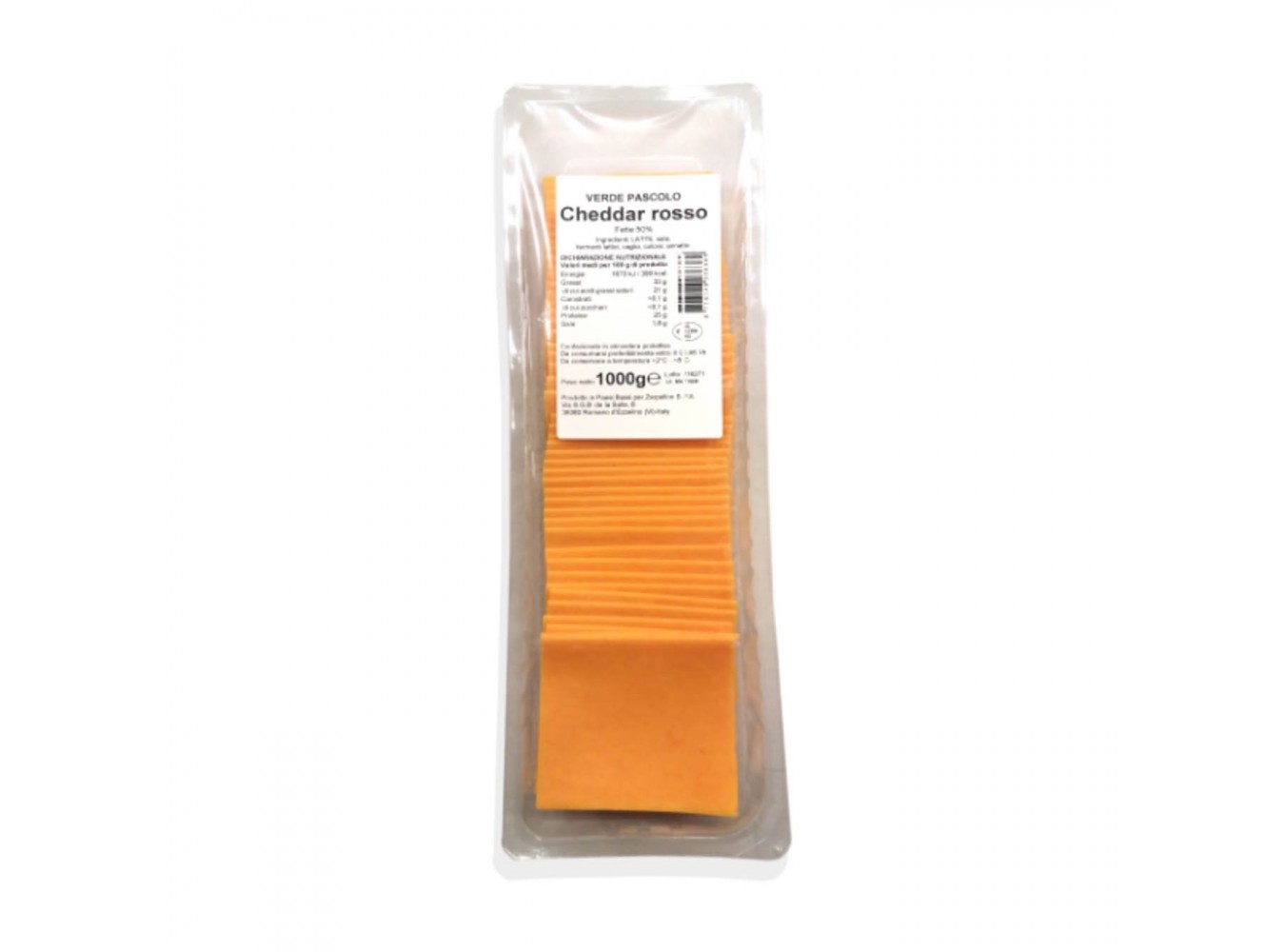 CHEDDAR PREAFFETTATO ZARPELLON  KG. 1X6