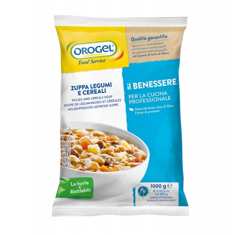 ZUPPA LEGUMI/CEREALI OROGEL       KG.1X4