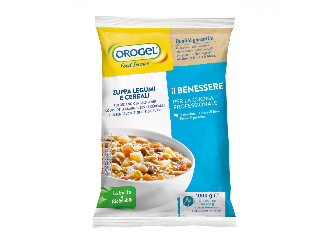 ZUPPA LEGUMI/CEREALI OROGEL       KG.1X4