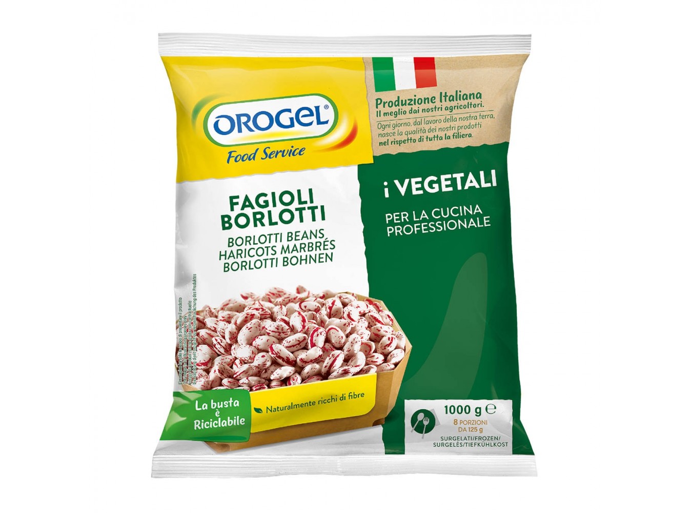 FAGIOLI BORLOTTI OROGEL           KG.1X4