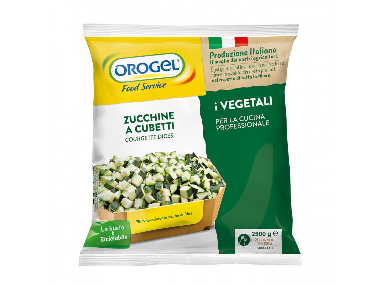 ZUCCHINE CUBETTO  OROGEL       KG.2.5X4