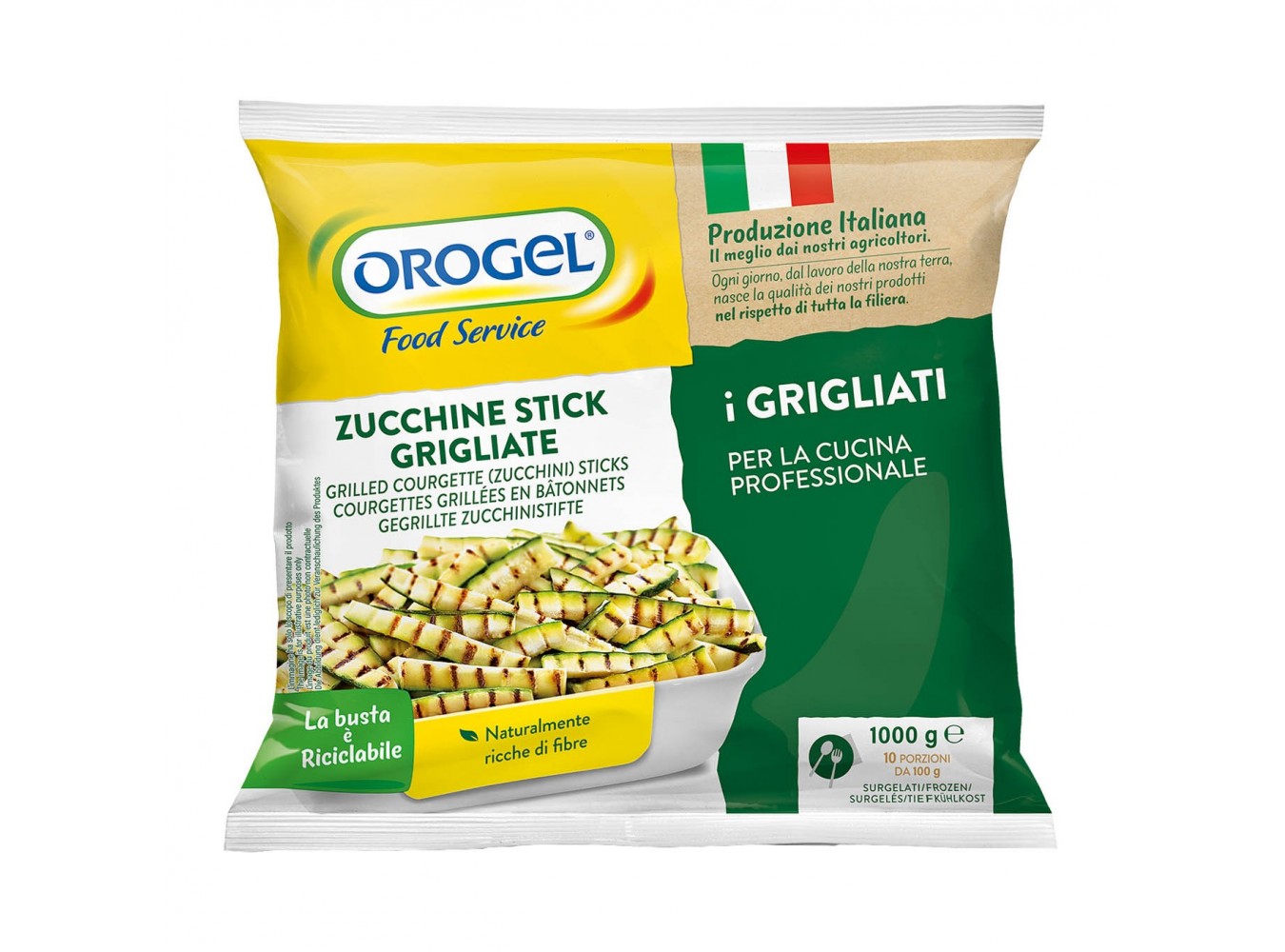 ZUCCHINE STICK GRIGLIATE  OROGEL  KG.1X6