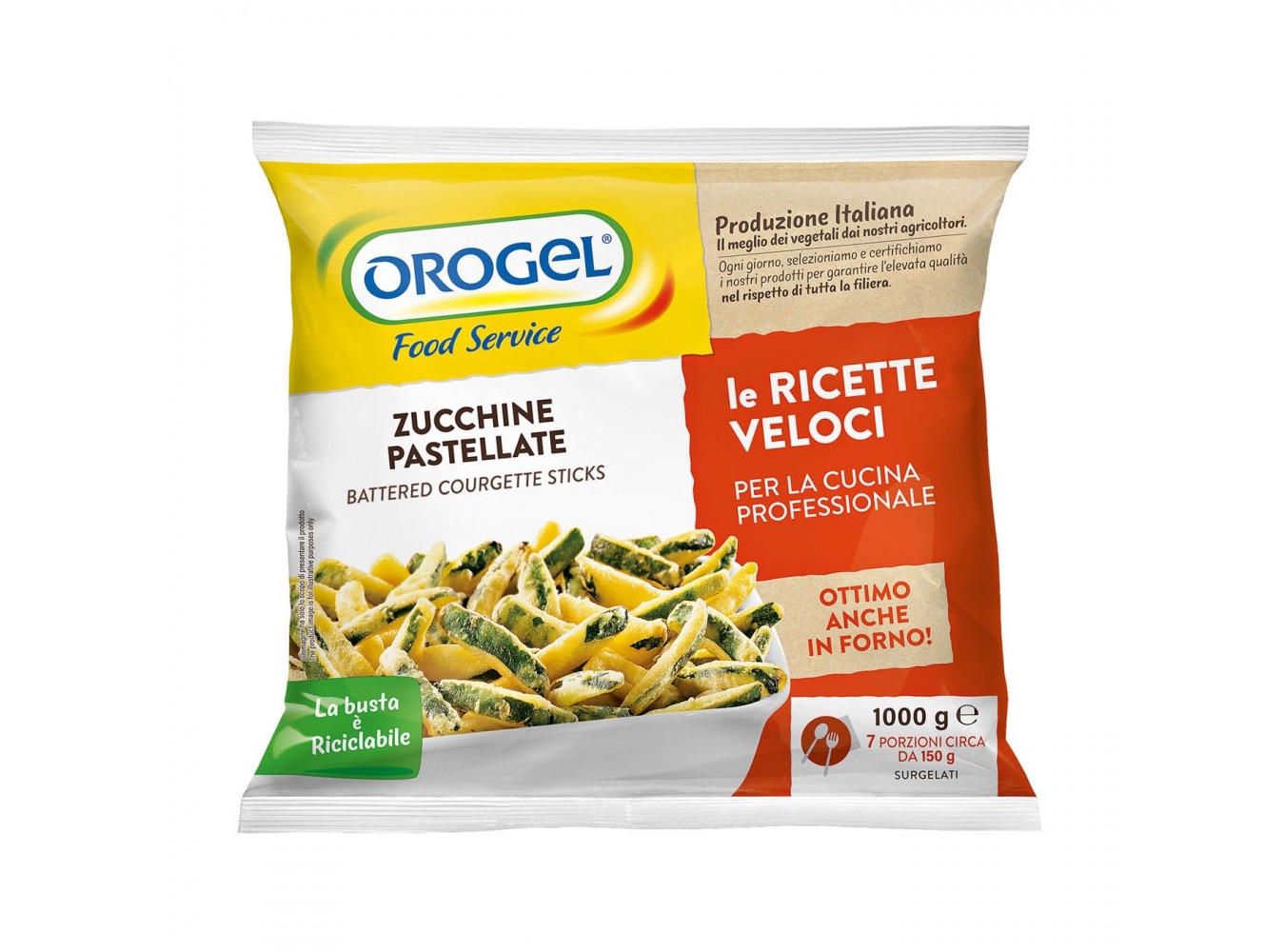 ZUCCHINE PASTELLATE OROGEL        KG.1X4