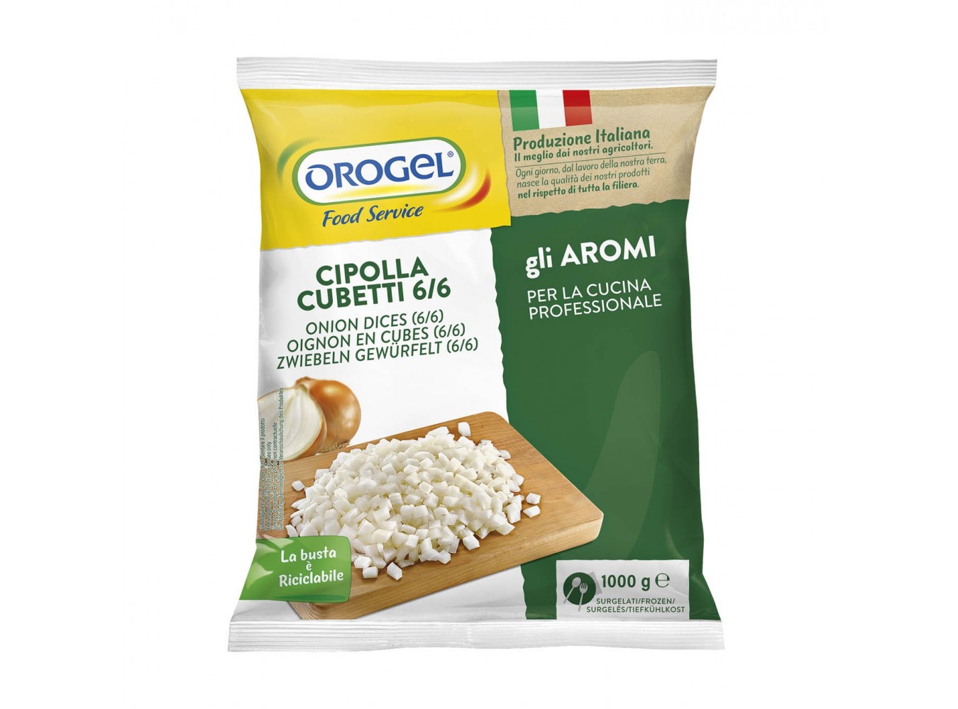 CIPOLLA CUBETTI 6/6  OROGEL       KG.1X8