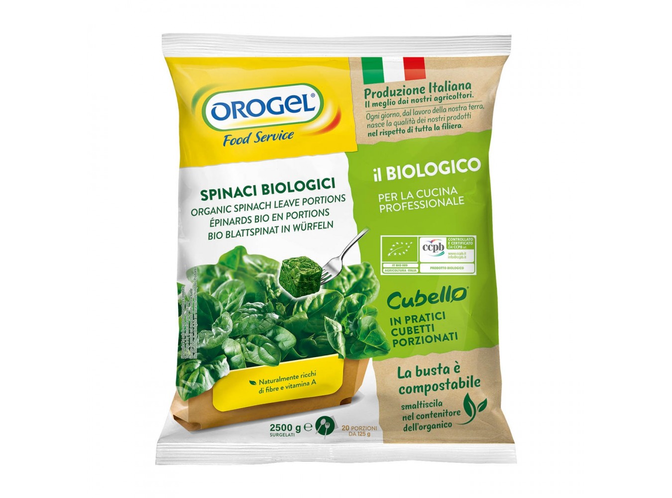 SPINACI BIO OROGEL              KG.2.5X4