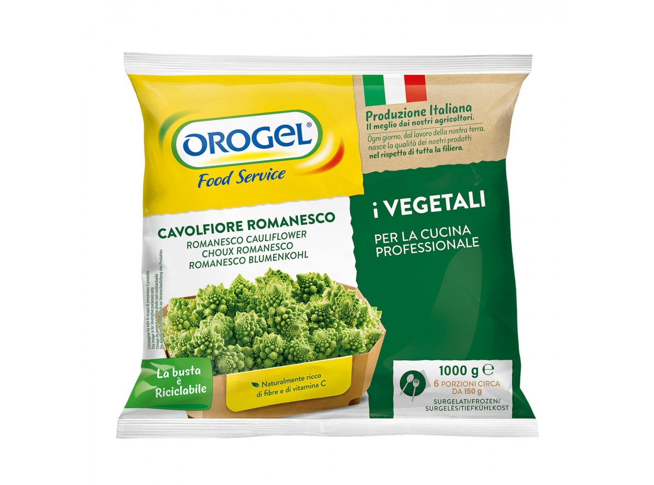 CAVOLFIORE ROMANESCO OROGEL       KG.1X6