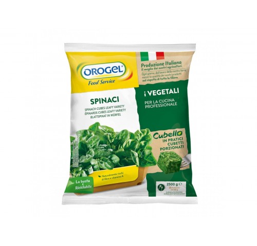 SPINACI CUBETTO FOGLIA OROGEL   KG.2,5X4