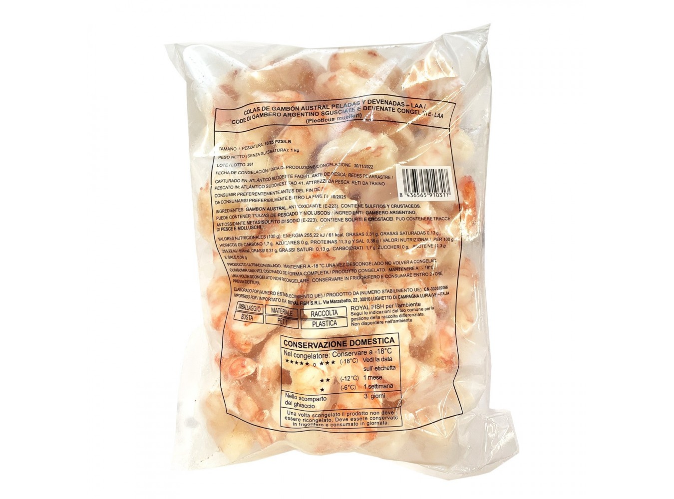 GAMBERI CODE SGU./S.COD. ARG.    PZ6X1KG