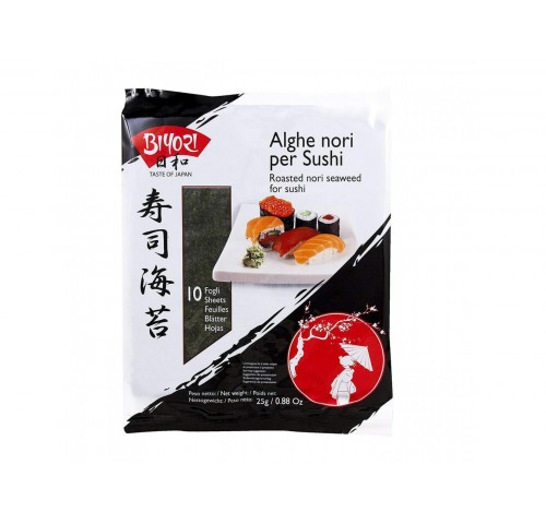 FOGLIE DI ALGHE NORI XSUSHI 10PZ GR.25