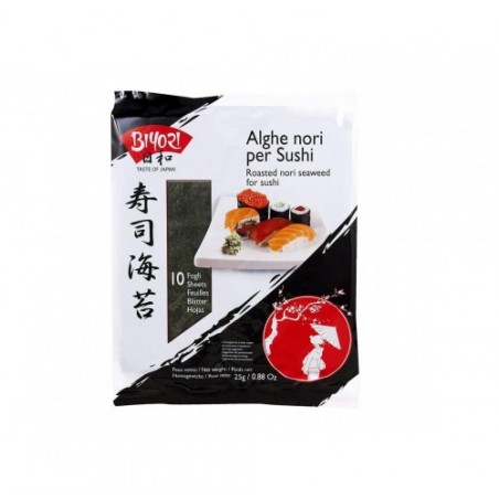 FOGLIE DI ALGHE NORI XSUSHI 10PZ GR.25