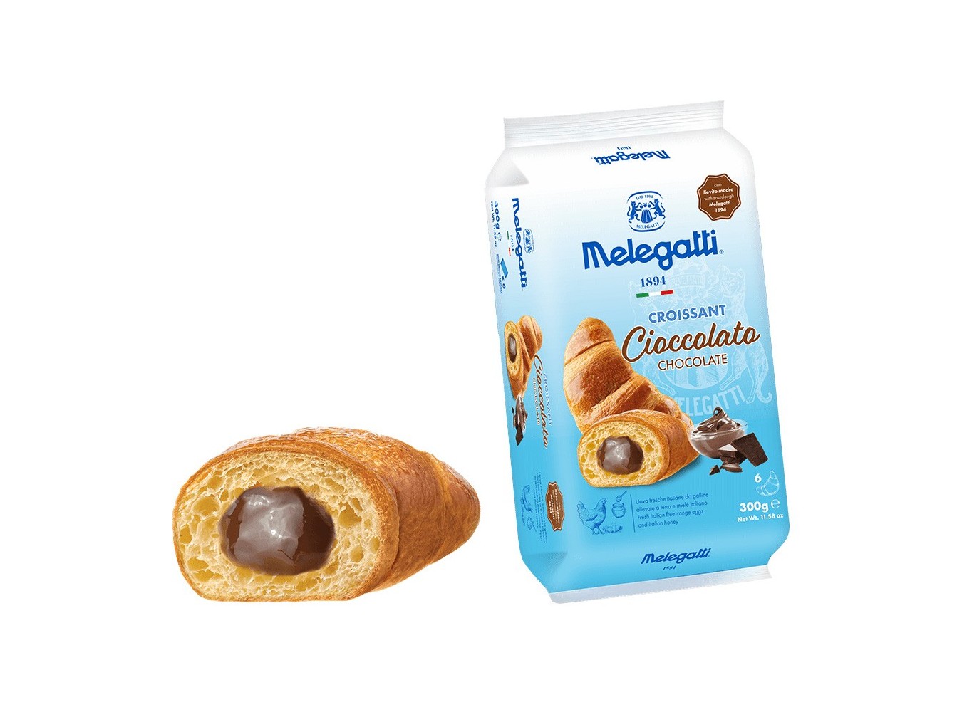 CROISSANT MELEGATTI CIOCCOLATO  GR.50X72