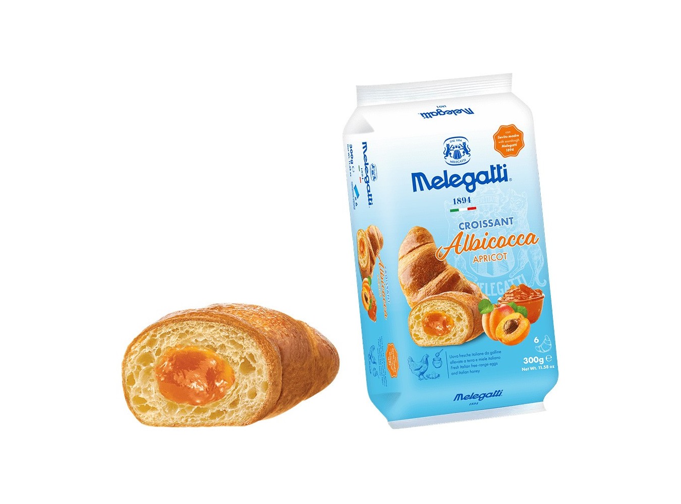 CROISSANT MELEGATTI ALBICOCCA   GR.50X72