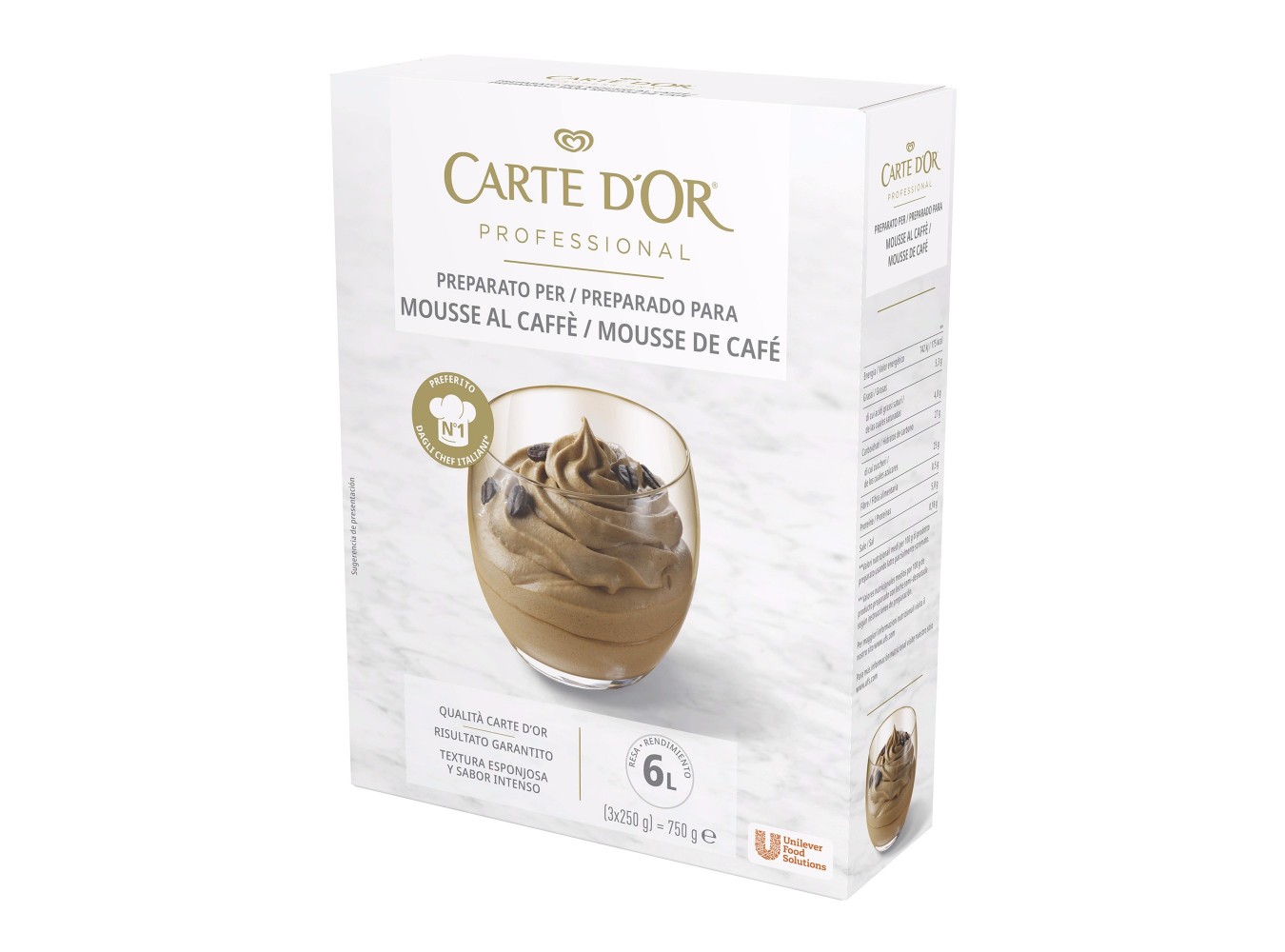 MOUSSE CAFFE' CARTE D'OR        GR.750X6